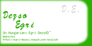 dezso egri business card